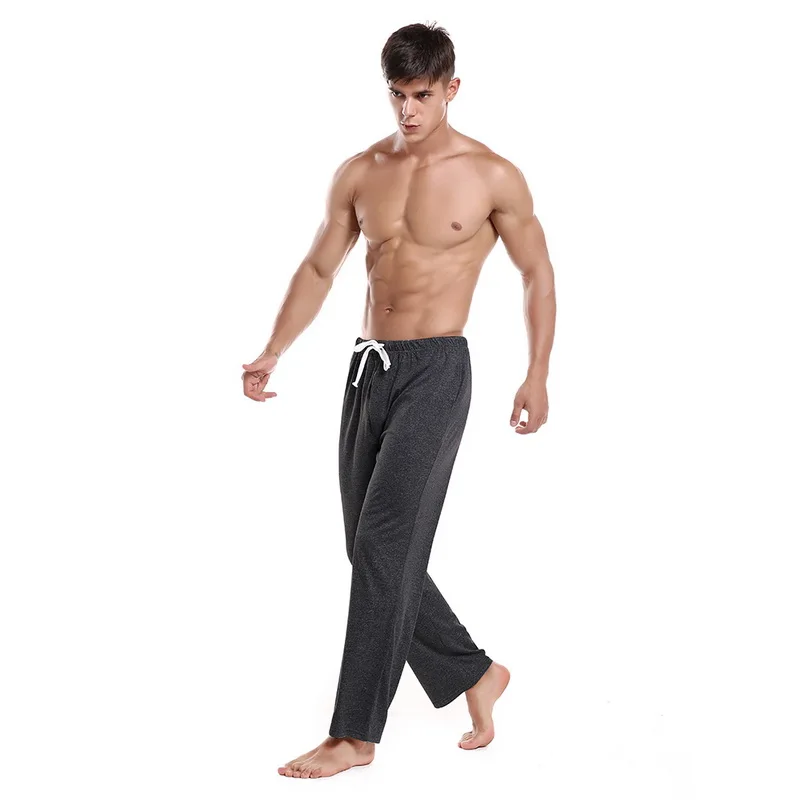 MoneRffi 2019 для мужчин однотонные удобные пижамы брюки для девочек мужской осень длинные домашние штаны s повседневное свободны