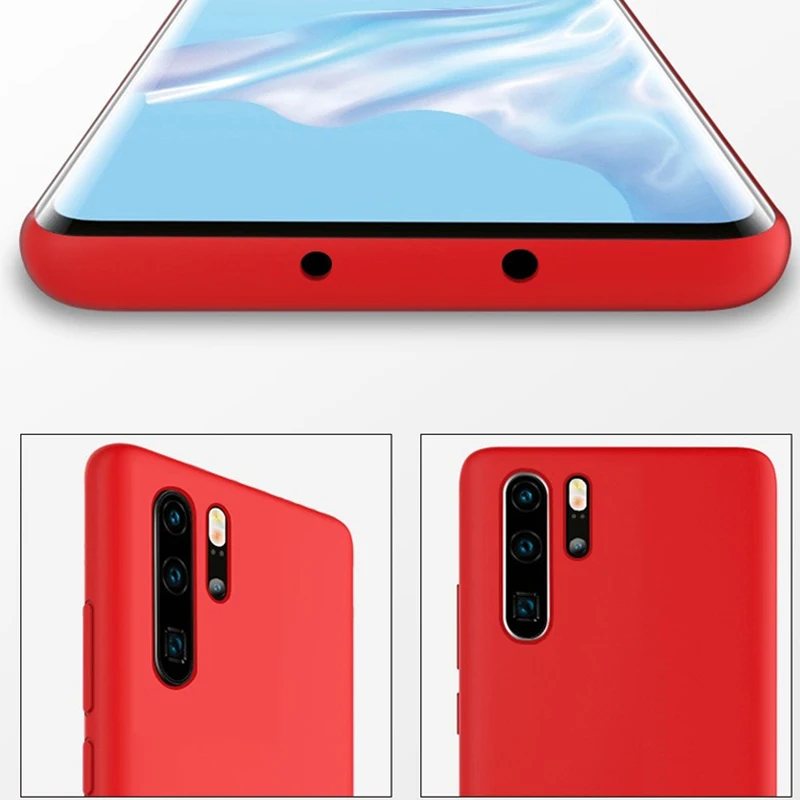 Оригинальный чехол для Huawei P30 Pro силиконовый с логотипом huawei P 30 Мягкий Роскошный