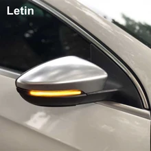 Летин для VW Golf MK6 GTI R 6 линия R20 Touran боковое зеркало индикатор динамический мигалка прокрутки светодиодный поворотник светильник