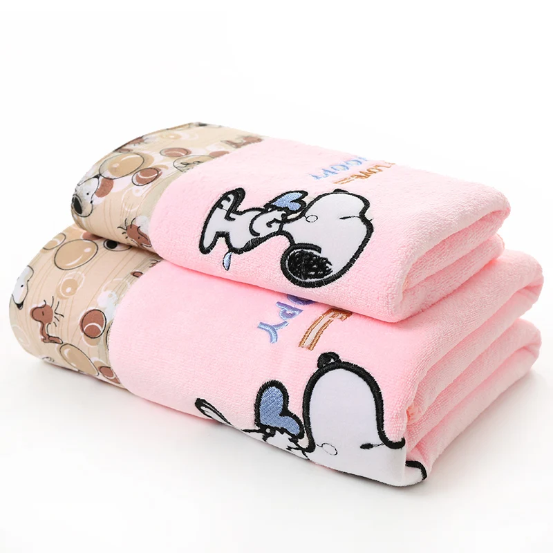 

Child Cartoon Printed Towel Set 2pcs 100% Cotton Towel Set Gift 1pcs 70x140cm Beach Bath Towel 1pcs 34x76cm Face Towel Bathroom
