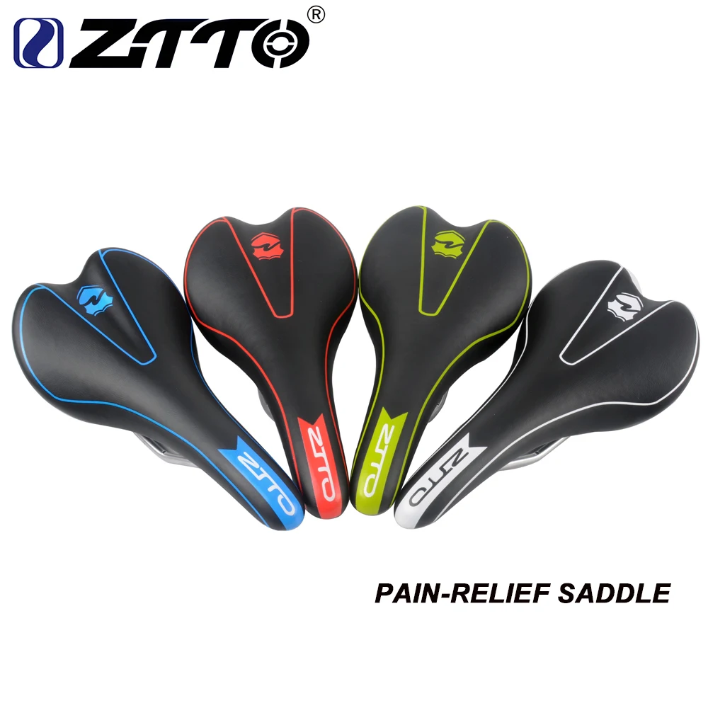 

ZTTO MTB Pain-Relief CR-MO Rail Synthetic Leather Comfort Saddle Mountain Bike Road Bicycle Seat Mat 4 Colors Bicycle Parts