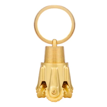 

5PCS Creative PDC Oilfield Gear Drill Bit Keychain Metal Keyring Wholesale