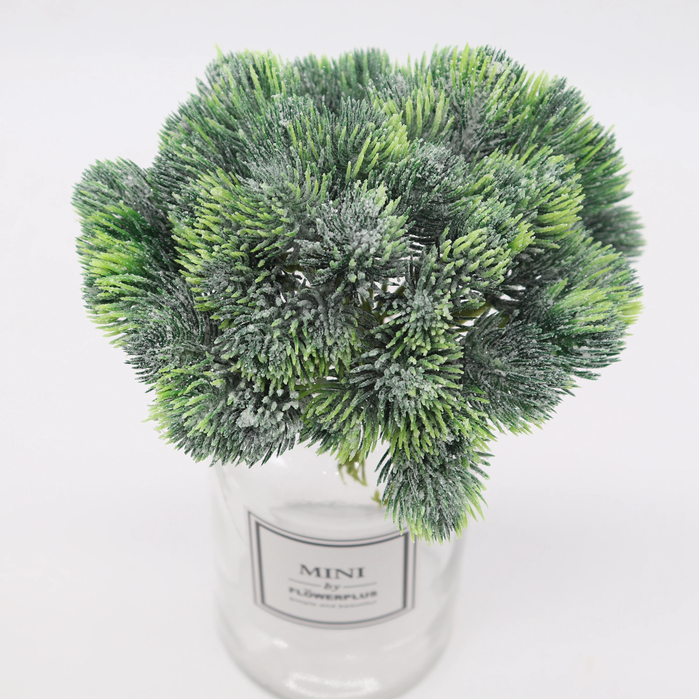 

6pcs Mini Artificial pine needles Gold sliver Christmas Artificial flowers for Wedding Wreath DIY Christmas Decoration