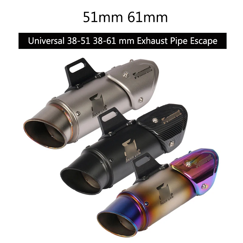 

Universal 38-51 38-61 mm Exhaust Pipe Motorcycle Stainless Steel Tail Pipe No DB Killer Escape for Dirt Bike ATV Scooter Rear