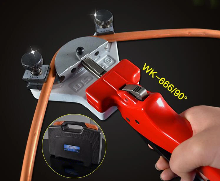 

WK-666 Composite pipe bender 90 degrees Manual Copper/brass tube bending suit 5/6/8/10/12mm 1/4" 5/16" 3/8" 1/2