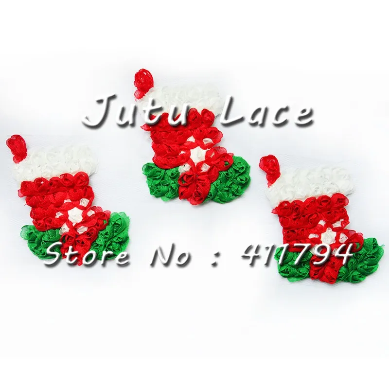 50/лот 3 ''потрепанные шифоновые цветы, Рождество шифон отделкой для оголовье волос одежда аксессуары