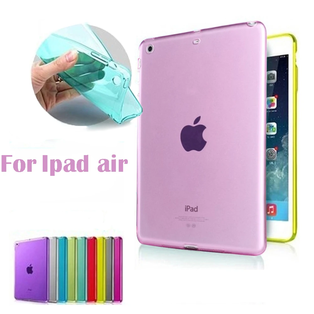 

for ipad air 1 case Smooth TPU Soft Transparent Case Cover Skin Protector for ipad 5 Luxury Tablet cover