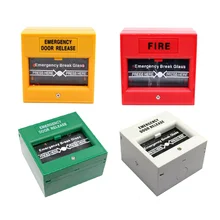 Сломанный переключатель/стекло разбиться аварийные стеклянные кнопки, аварийный выход двери устройства/зеленый, красный, белый, желтый, опционально