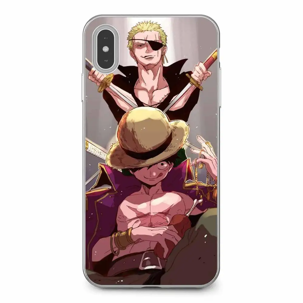 Чехол из мягкого силикона и ТПУ с японским аниме Луффи Зоро для iPhone 11 Pro Max SE 6 6SPlus 7