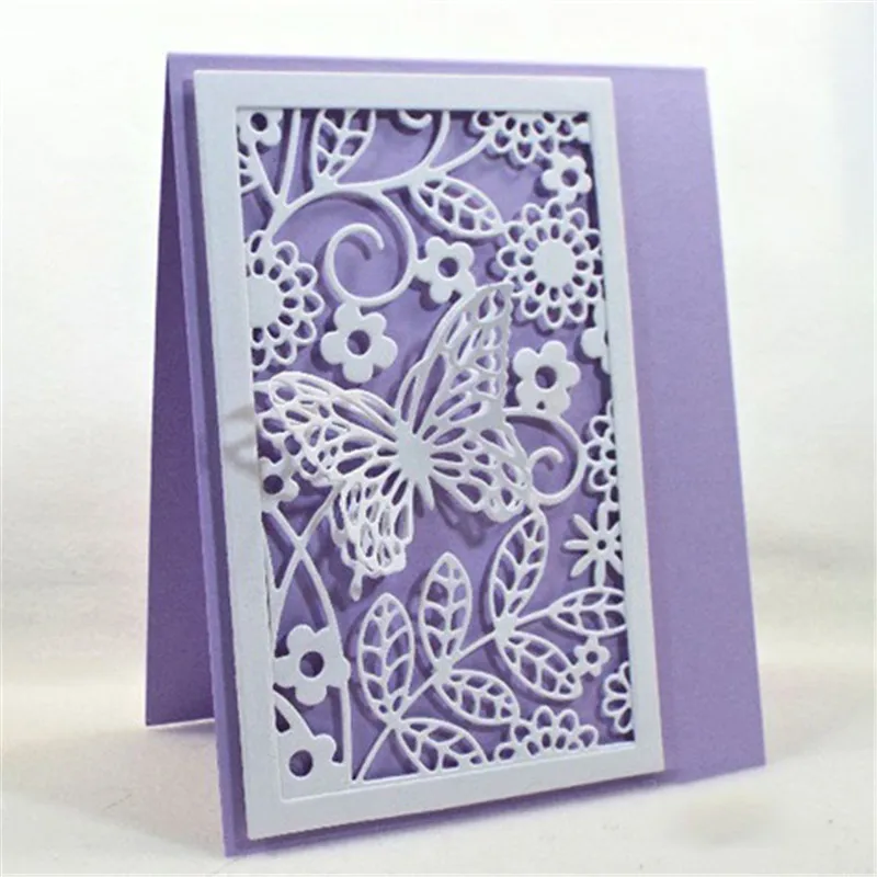 

Naifumodo Rectangular Butterflies Sharp Background Metal Cutting Dies New 2019 for Craft Dies Scrapbooking Stencil Decoration