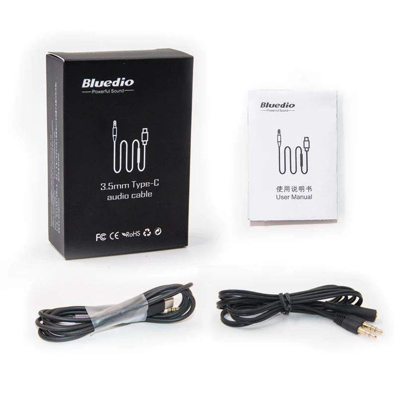Аудиокабель Bluedio Type C 3 5 мм для bluetooth наушников USB AUX с микрофоном TM TMS T4 T4S T5 T5S T6 T6S