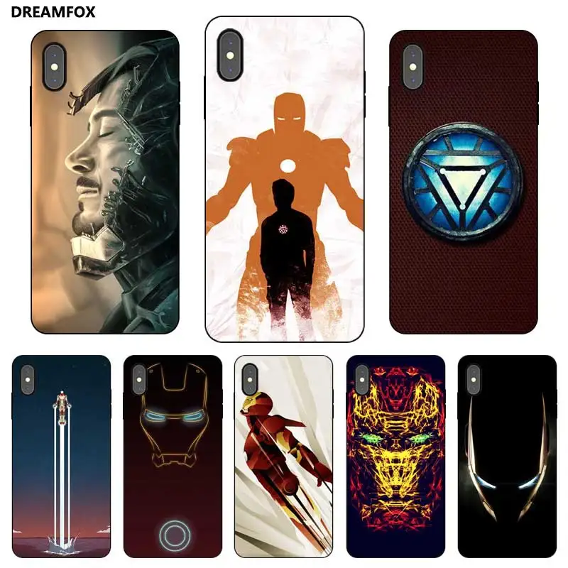 Черный силиконовый чехол Tony Stark P231 для Apple iPhone 11 Pro XR XS Max X 8 7 6 6S Plus 5 5S SE |
