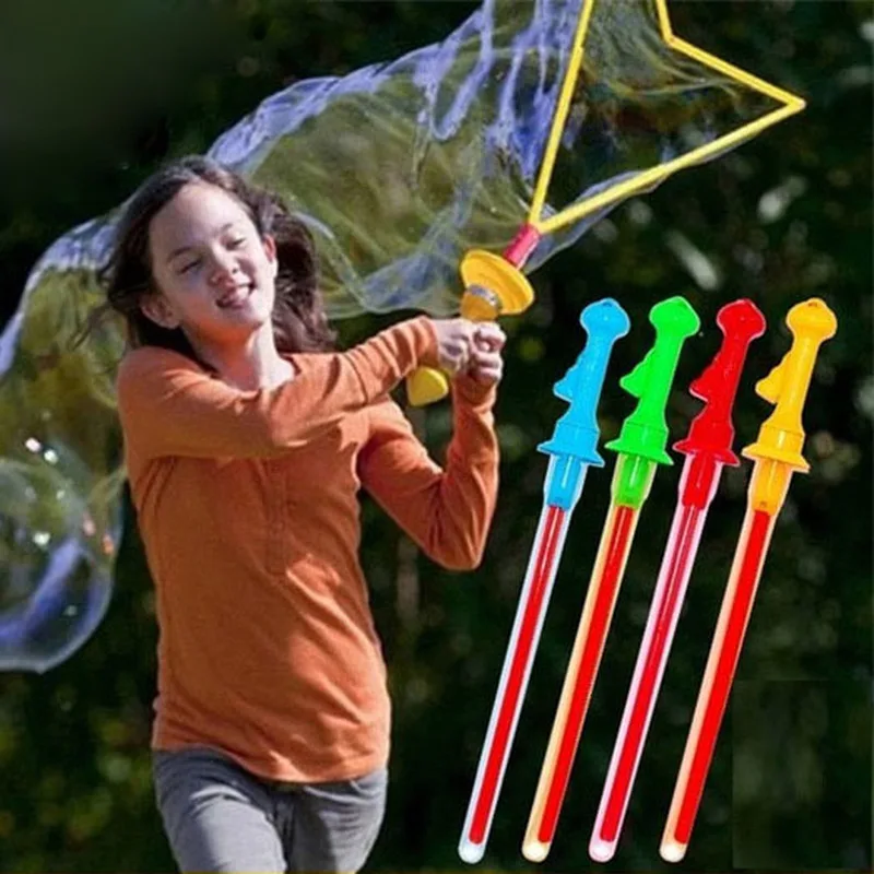 

New Big Size 46cm Outdoor Toys Long Bubble Machine Gun Bar Sticks Without Water Western Sword Shape for Kids Soap Bubble Toy