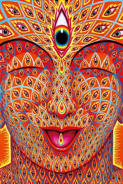 diy frame buddha eyes nose mouth psychedelic fantasy abstract
