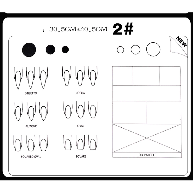 3 варианта дизайна, силиконовый коврик для стемпинга, складной, высокое качество, моющийся, рабочий коврик, инструмент для маникюра