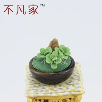 

Nice 1/12 Scale Dolls house Miniature decoration Green plants and rockery model