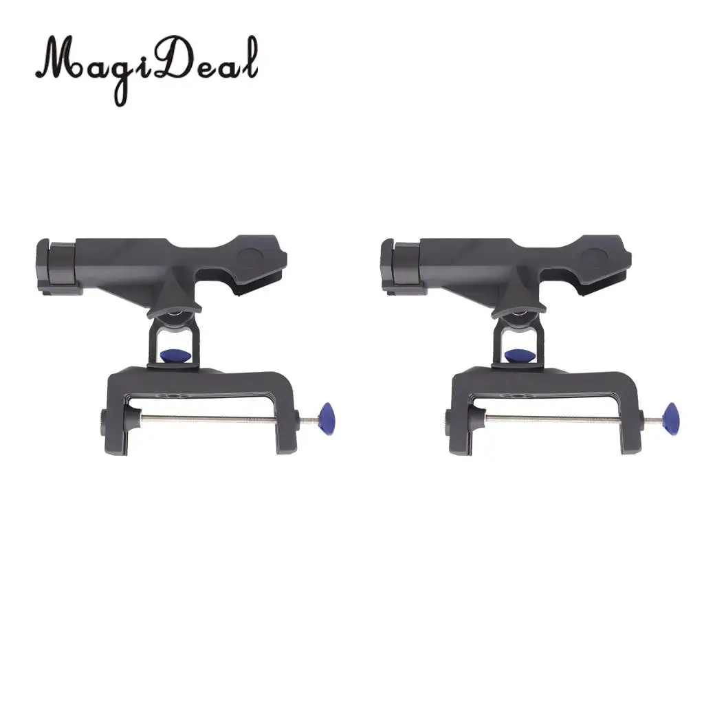 

MagiDeal 2 Pieces Clamp on Fishing Rod Holder Kayak Boat Adjustable Rack Rail Mount for Canoe Fishing Inflatable Boat Acessories