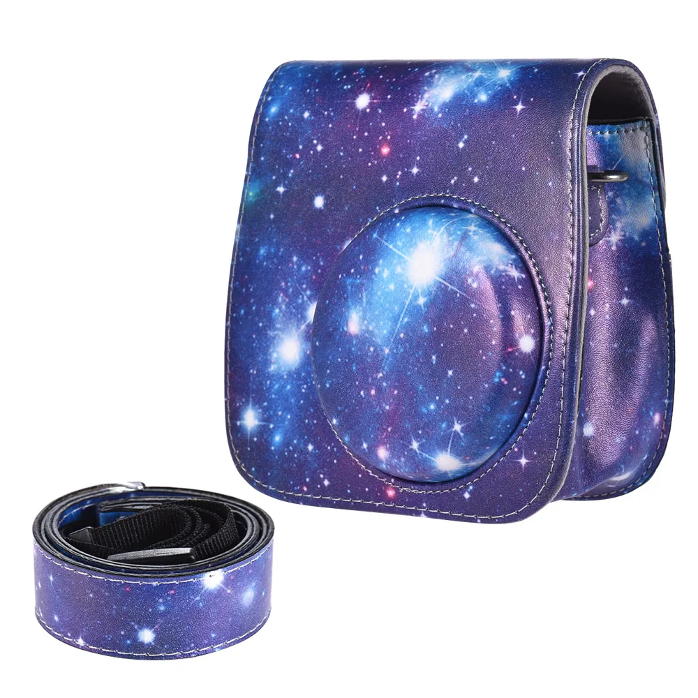

PU Protective Instant Mini 8 Case Camera photo Bag Pouch Protector with Strap for Fujifilm Instax Mini 8+/8s/8/9 Photo Case Blue
