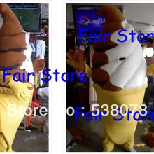 Мороженое; Маскоты костюм для взрослых Размеры персонажа из мультфильма Пломбир мороженое Маскоты te костюм нарядное платье EMS sw243