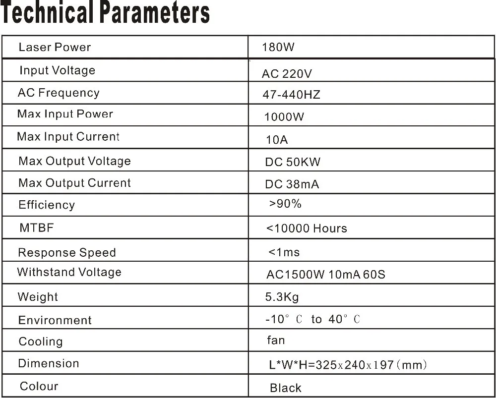 400 Вт Co2laser источник питания для Co2 станок для лазерной резки/400 Вт Лазерный блок питания 400 Вт углекислый лазер