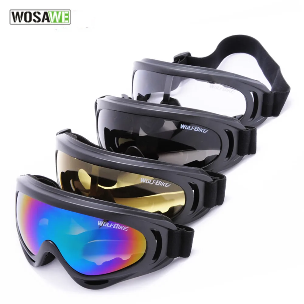 WOSAWE уличные лыжные сноуборды страйкбол Пейнтбол защитные очки для мотокросса по бездорожью мотоцикл езда UV 400 очки