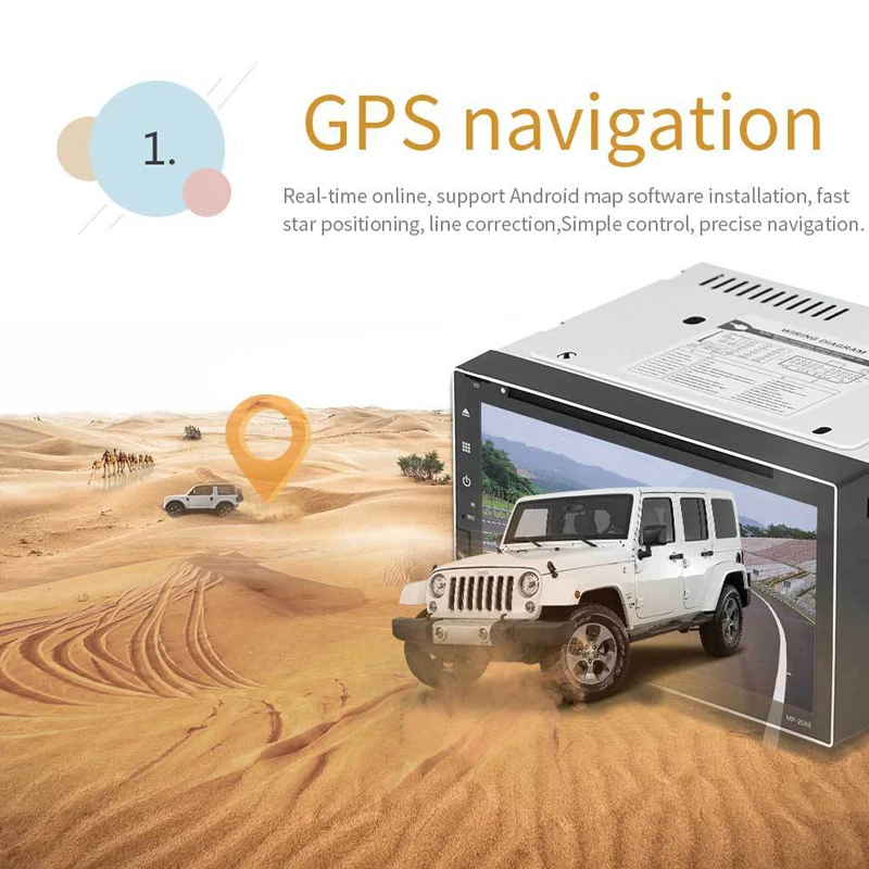 Discount Auto Parts 7 Inch Car Navigation TFT Bluetooth MP5/ No Key Player GPS Navigation Integrated Machine Priority Player Display 4