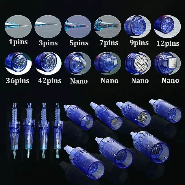 50 Pieces 5 /7/ 9/12 pin / 36/ 42/ Round Nano Pin Needle Cartridge for