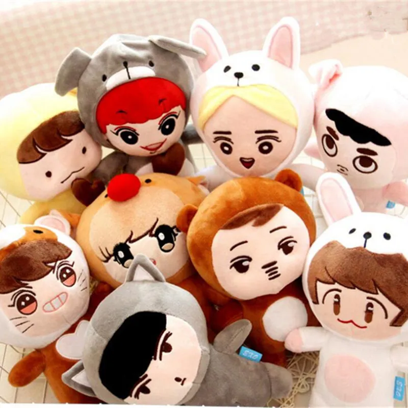 

23cm Anime KPOP EXO D.O. Plush Toys Kawaii Doll Doh Kyungsoo Baby Toy Soft Fans Handmade Girlfriend Gift Sofa Cute Pillow