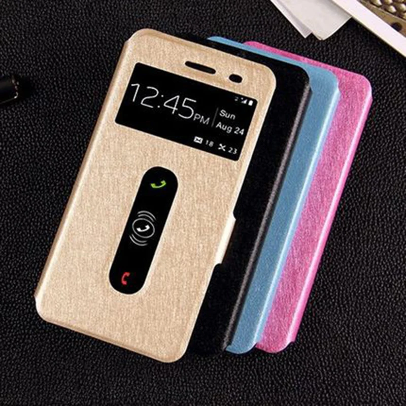 Open window cover For Lenovo S90 Case PU leather Cases S90-t S90-u S90-e case flip shell back | Мобильные телефоны и