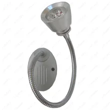 3 Вт Светодиодный светильник с изображением, настенный светильник, светильник с мягкой трубкой, прикроватный светильник, светильник с серебристой оболочкой, алюминиевый, для гостиной, дома, офиса