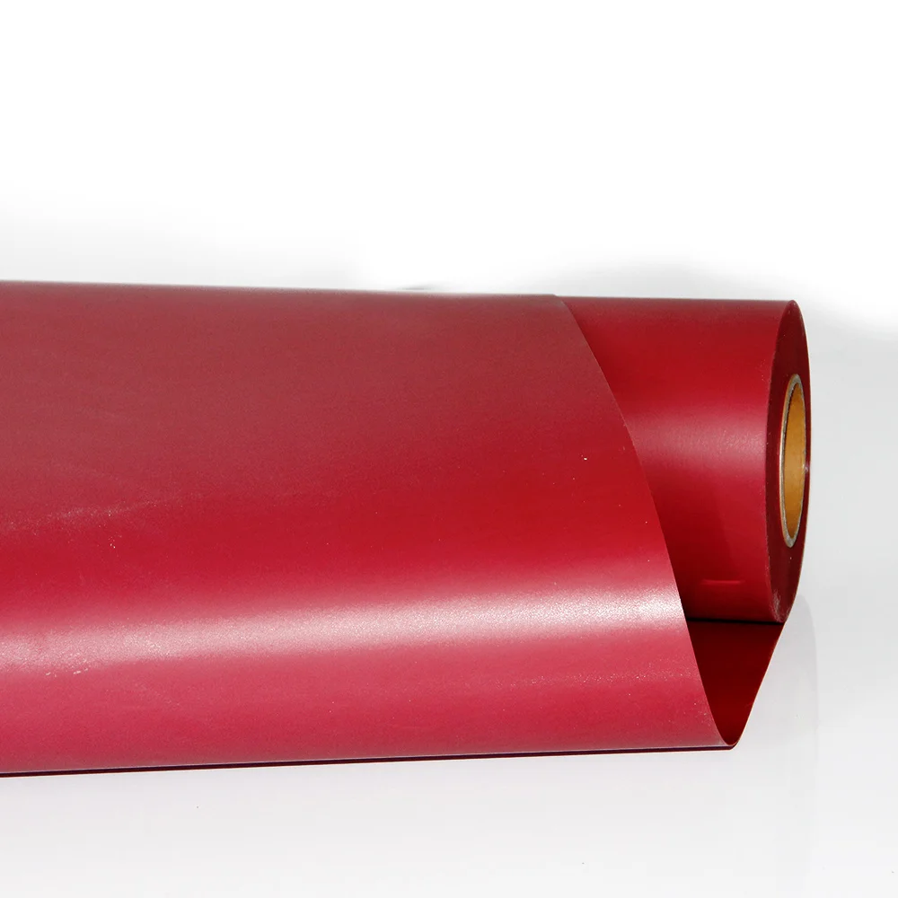 

50x50cm/20inch x 20inch Red Flock Heat Transfer Vinyl Iron-on Sheets Clothing HTV Cutting Plotter DIY T-shirt