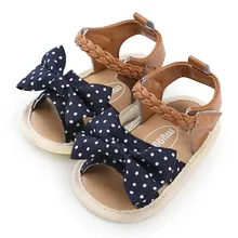 Обувь для маленьких девочек; парусиновая детская пляжная обувь для малышей с бантом; Новинка