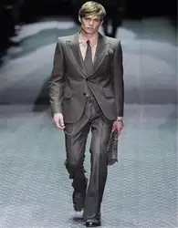 2019 классический дизайн для мужчин бренд костюм заостренный лацкан два пуговицы три кармана жениха смокинги Блейзер Masculino (куртка + брюки