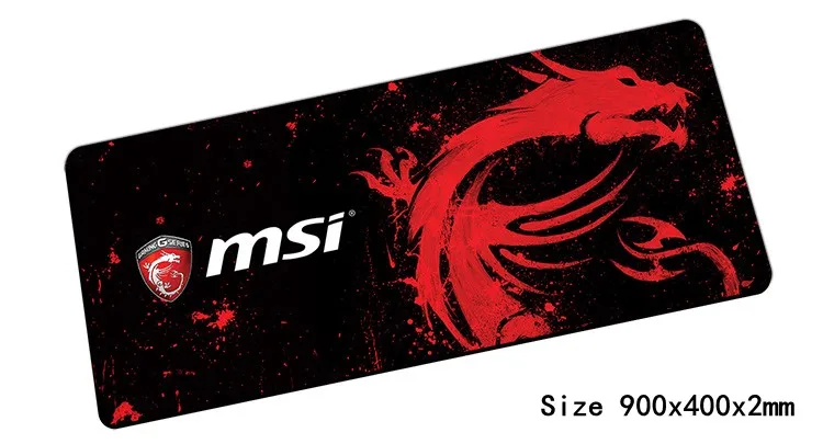 

msi mouse pad 900x400x2mm gaming mousepad gamer mouse mat hot sales game computer locrkand pad mouse laptop large play mat