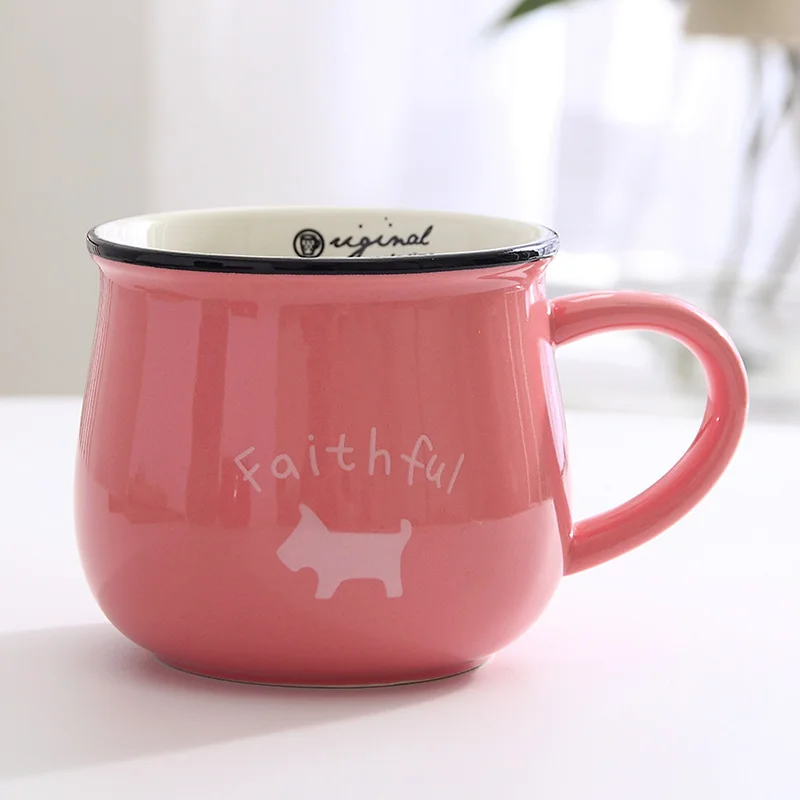 Керамическая кофейная кружка faithdog Мультяшные чашки для молока и чая простая