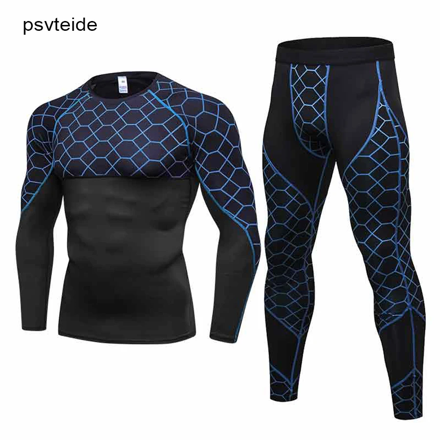 

Sweat Suit Garment bodybuilding Suits Running sets Fitness Yoga Sets Compression Rashguard Athlet Tracksuits Sport Set for Men