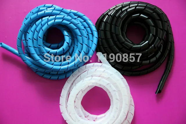 

ID 30mm 4meters Spiral Wrap Tube Transparent Cable Wire Tidy Wrap PC Home Cinema TV Management Organizing Kit