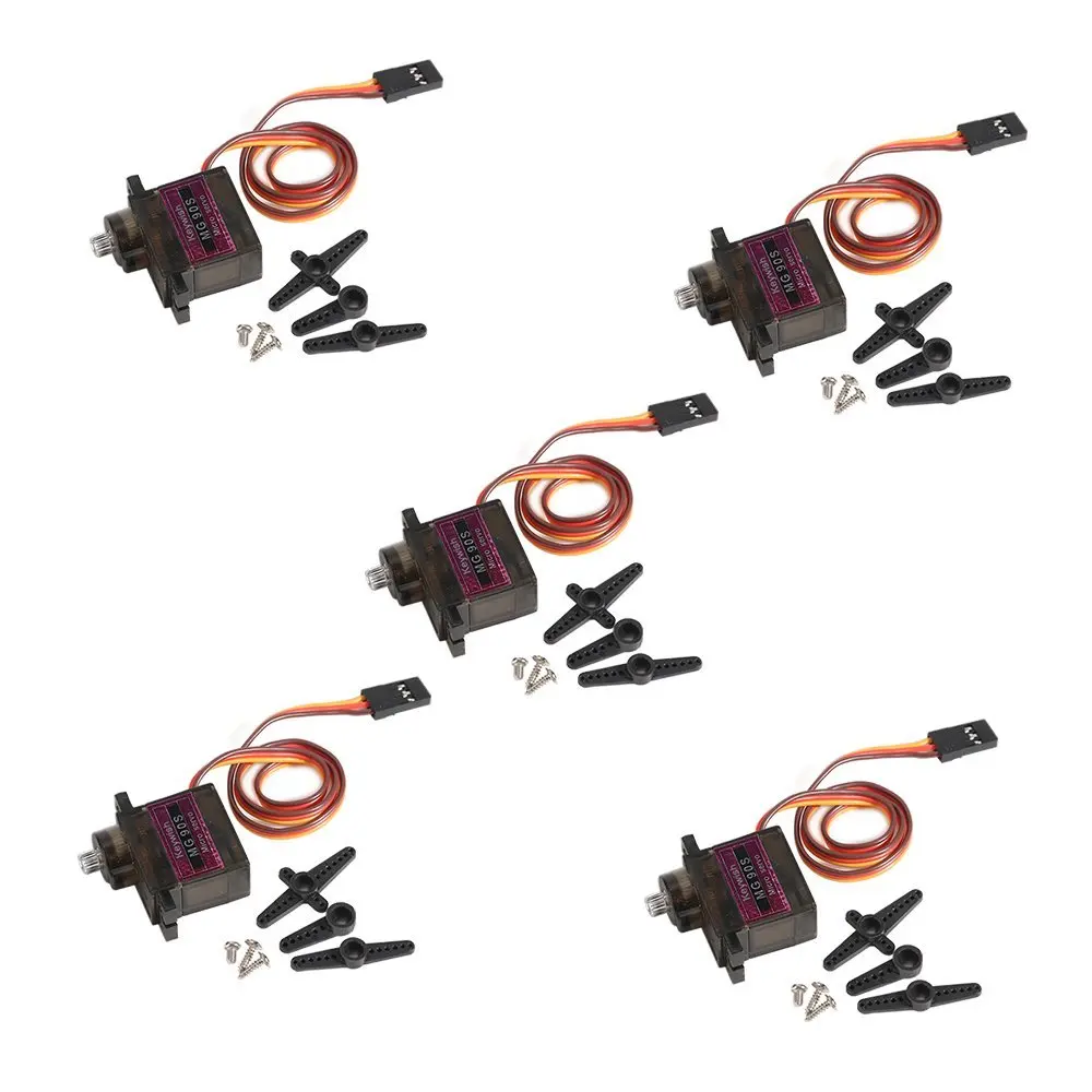 

Keywish 5 x MG90S Mini Digital Servo 450 Metal Geared Micro Servo Motor 9G For RC Helicopter Plane Boat Car