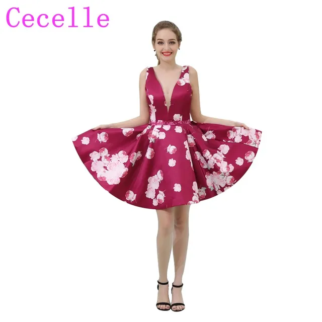 Junior Pink Party Dresses with Straps