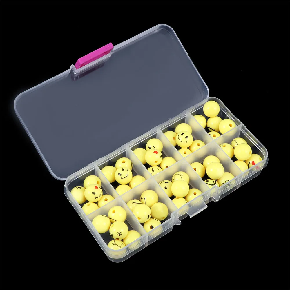 

1 Pcs DIY Beaded Jewelry Sided Acrylic Emoji Bead Bracelet Smiley Face (Color: Yellow) Learning and Education for Kids
