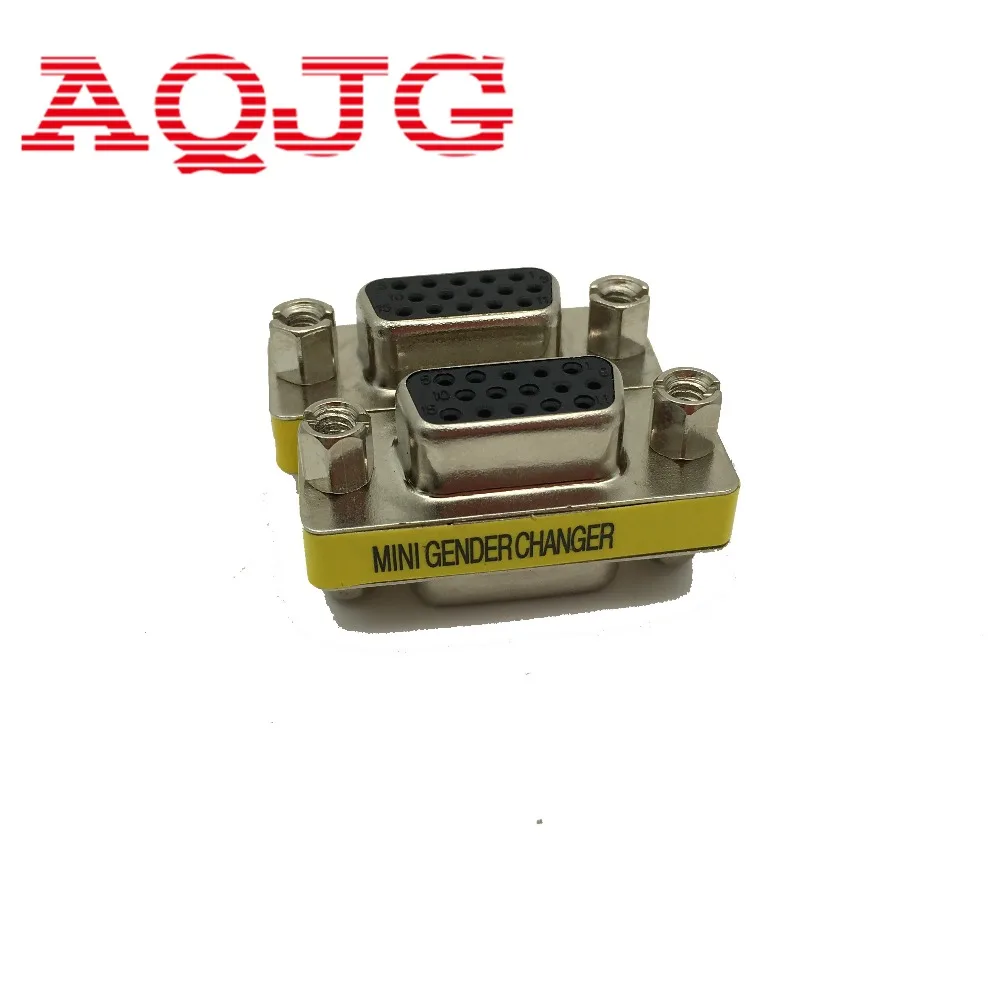 Female to Female VGA HD15 Pin Gender Changer Convertor Adapter AQJG VGA