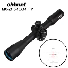 4.5-18X44 ohhunt МК-З ПКО оптический прицел стекло Вытравило Перекрещение Охота прицел турели Блокировка сброса стороне колеса Фокус прицел 