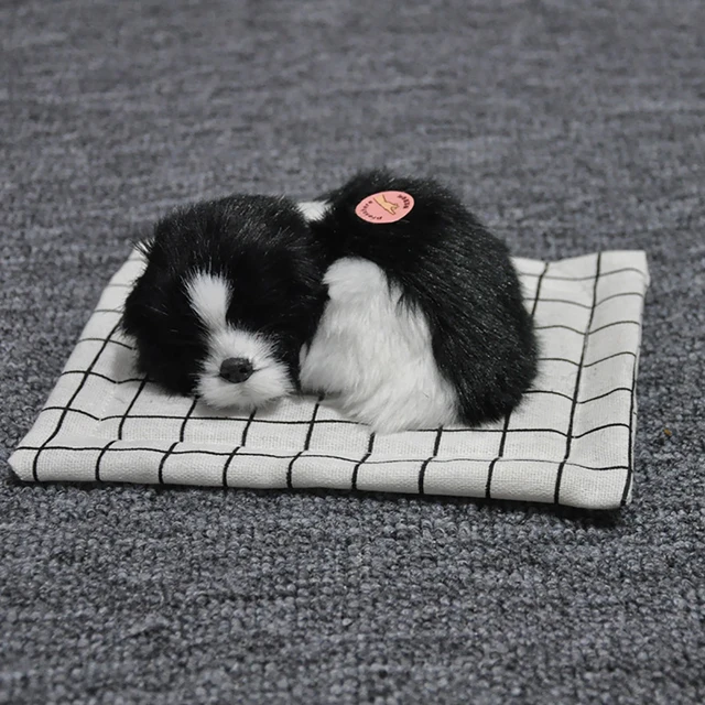 Mini Plush Simulation Sleeping Dog Puppy Dashboard Decoration Interior Home Decor Furnishings Accessories 4