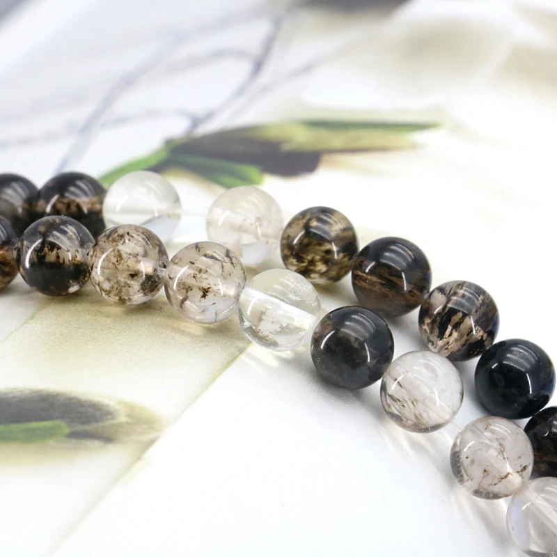 

10mm Black Multicolor Watermelon Tourmaline Round Loose Beads 15" Wholesale DIY Women Jewelry Making Gift