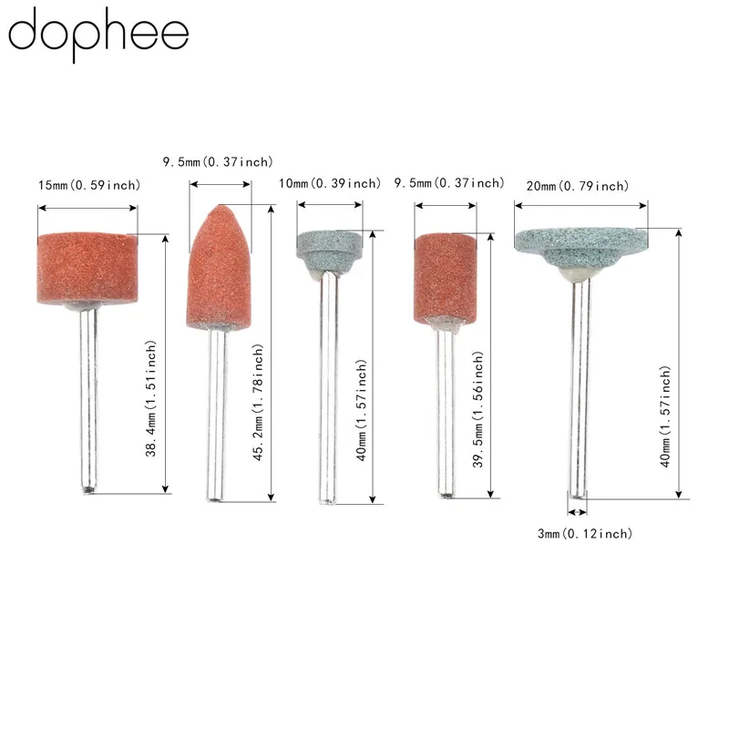 Dophee Dremel Аксессуары 3 мм хвостовик Шлифовальная головка для DIY