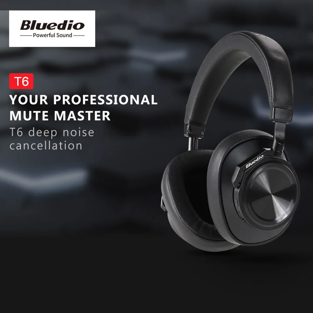 Bluedio T6 активный Шум шумоподавления наушники Беспроводной Bluetooth гарнитура с микрофоном для телефонов и музыка