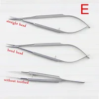 3pcs/set equipment 12cm ophthalmic microsurgical instruments Needle Holder Micro scissors Tweezers hand surgery 2