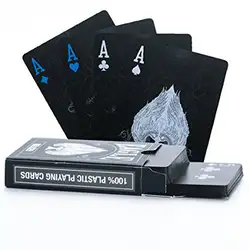 Водонепроницаемый черный Карточные игры Пластик коллекция покер карт колода ценные Творческий мост карточные игры Техасский Холдем
