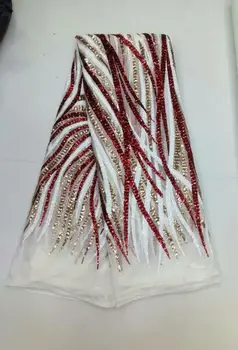 

Special offer high quality african tulle lace net lace fabric with sequins For Sewing Beauty Women wholesale and retail 54g8ds-3