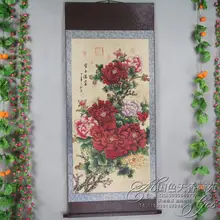 China Antique collection Calligraphy and painting Peony diagram